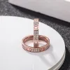 Starry ring love rings nail Ring designer for womens Titanium steel rose gold silver plated with full diamond for Man Rings wedding Engagement gift 3 4 5 6mm Multi size