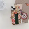 Estojo de telefone com padrão floral de designer, capas de iphone de marca clássicas para 11 12 13 14 Pro Max 14plus 13 Promax Xs Cover Shell