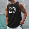 Herrtankstoppar 2023 varumärke Gymmen Mens Mesh Casual Running Top Fashion Sport ärmlös QuickDrying Vest Workout Clothing Bodybuilding Single 230630