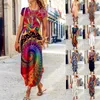 Basic Vrijetijdsjurk Ruimvallend Boho Vintage Ruches Befree Zomer Bedrukte zak Elegante feestjurk Maxi 230701