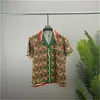 #6 Mens Designer Luxury Dress Shirts Silk Shirt lyxkläder Kort ärm Brev Clowers Print Casual Summer Collar Mix Colors Storlek M-3XL 32