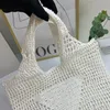 Vrouwen draagtas designer strandtas Casual schoudertas met grote capaciteit Dames geweven strotas Zomer strand vakantie bakken vouw vrouwen tas Mode strandtas