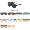 European and American fashion double beam sunglasses men's and women's personality cross-border sunglasses 2023 new vintage marine chip glasses