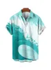 Survêtements pour hommes 2023 Été Grande chemise Aloha Impression 3D Style de plage Harajuku Animation Wave Lâche Manches courtes Mode 230701