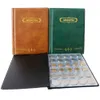 Sacs Pu Leather Album For Coins.10 Sheet Stamp Album 250/120 POCHETS COIN Collection Book for Commémorative Coin Badges Tokens Album