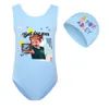 Kläderuppsättningar Småbarn Swimwear Cotton Baby Girl Gaves Babys Swimsuit Swim Cap A For Adley Kids Girls Summer Bathing Suit 1 Piece 230630