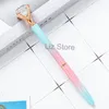 Gradient Colors Student Ballpoint Pen With Large Diamonds Crystal Diamond Ballpen Office School Student Metal Gem Ballpoints Pens TH0847