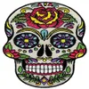 Low Custom Sugar Skull Calavera Patch Embroidered Iron-On Skeleton Day of the Dead Emblem 206A