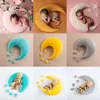 Herinneringen Creatieve geboren Groei Verjaardag Milestone Pography Props Moon Star Kussen 0onth Baby Po Shoot Studio Accessoires Geschenken 230701