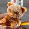 New Cartoon Bear Ice Ball Maker Food Grade Silicone Cocktail Whiskey Drink Coffee Ice Cube Mold DIY Ice Round Mould Kitchen Tool