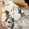 Dried Flowers Forget Me Not Rose Daisy Eucalyptus Wheat Naturally Flower Bouquet for Mom Girl Birthday Party Valentine Gift Home Decor