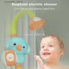 Bath Toys Electric Elephant Water Spray For Kids Baby Bathroom Bathtub Faucet Pump With 360 Degrees Adjusted Hose Shower Toys L230518
