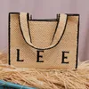 MENS WEEK STRAW Bagage Font Tote Bags Womens Weave Embroidery Stor handväska butiksväska Designer Square Beach Clutch Bag Luxury Raffias Wallet Crossbody Shoulder Bags