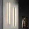 Lamps Modern 60/80/100/120cm LED Wall Lights Dimming Switch Bedroom Bedside Sconces Black Gold White Metal Parlor Aisle Bathroom LampHKD230701