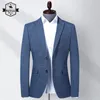 Trajes de hombre Blazers Traje casual Chaquetas Blazer para hombres Boda Azul Slim Fit Outwear Oversized Single Breasted Elegantes abrigos de lujo coreano 230630