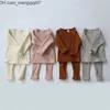 Clothing Sets Winter Toddler Baby Clothes Sets 2pcs Girls Boys Knit Sweater Tops Leggings Pants Children Pajamas Baby Set Outfits For 05Y 220808 Z230701