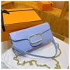 Leather bag plated gold letter v bags unique design modern style with summer outdoor trendy multicolor chain strap creative crossbody bags chic XB044 E23