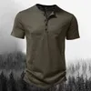 Men's Polos Summer High Quality Men Short Sleeve T Shirt for Henley Collar Polo Mens Casual Solid Color Shirts US Size S2XL 230630