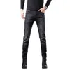Herenjeans designer Europese stijl verdikte jeans heren zwart herfst en winter 2022 nieuw Koreaans modemerk veelzijdige slanke broek 4DX3