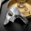 Feestmaskers Mysterieuze effen kleur Halfface Vintage Stijlvolle Halloween Phantom Europese en Amerikaanse stijl 230630