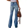 Damen-Jeans, wilde Mode, lässige Passform, hohe Taille, stilvolle Stretch-Schlaghose, Hose für den täglichen Dating-Einkauf 230630