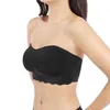 Invisible Plus Size Bra for Women Strapless Lingerie Sexy Seamless Bralette Smooth Padded Tube Tops Female Push Up Underwear 6XL 21949