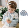 Dopasowanie rodzinnych stroje marki dla dzieci kurtki kurtki zimowe haft ręczny urocza córeczka Knit Cardigan Emewear Piękna europejska tkanina dla dzieci 230630