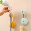 New 360 Shower Adjustable Hand Shower Holder Suction Cup Holder Universal Shower Rail Head Holder Bathroom Bracket 2 Hooks Stand