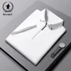 Męski Polos Classic Polo Shirt Business Casual Solid Color Slim Fit Tshirt Zipper Summer Fashion Marka odzieży 230630