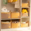 2024 Cartoon Kinder Spielzeug Lagerung Korb Wohnzimmer Schreibtisch Veranstalter Kleinigkeiten Lagerung Korb Container Woven Tuch Filz Lagerung Box
