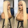 Synthetic Wigs 13x6 HD Transparent 613 Blonde Lace Frontal Human Hair Bob Wig Brazilian Bone Straight 13x4 Front 230630