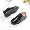 Baskets Enfants Chaussures Pour Garçons Chaussures En Cuir Véritable Pour Enfants Mariage École Spectacle Robe Appartements Lumière Classique Noir Enfants Mocassins MocassinsHKD230701