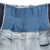 女性用パンツS Chicever Blue Pouncers for Women highウエストポケットヒット大型サイズのパッチワークデニムワイドレッグフォール衣