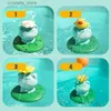 Bath Toys Electric Spray Water Floating Rotation Frog Sprinkler Shower Game For Children Kid Swimming Bathroom Baby Toys L230518