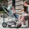 New Luxury Baby Stroller 2 in 1 Portable baby carriageHigh Landscape Reversible Stroller Gold Stroller Travel Pram carriage L230625