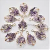 Charms Natural Amethyst Tree Of Life Handmade Wire Wrapped Pendants For Jewelry Necklace Marking Drop Delivery Findings Components Dhnrs