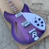 360 Electric Guitar Purple Burst Color 6 String Semi Hollow Body Tailpiece Bridge Rosewood Fretboard Högkvalitativ gratis frakt