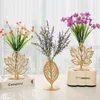 Vaser Nordic Golden Floreros Modern Home Decor Hydroponic Vase Desktop Flower Arrangement Living Room Office Decoration Jarrones 230701