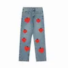 Designer Jeans Womens Mens Make Old Washed Fashion Ch Pants Straight Trousers Heart Letter Prints for Woman Man Chromee Casual Long Style Bottoms S-xl