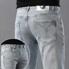 Jeans pour hommes designer 2023 jeans haut de gamme pour hommes slim pantalons slim marque de mode pantalons polyvalents mince printemps été gris clair TDCS