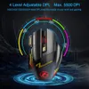 Souris souris de souris sans fil Bluetooth Gamer Gamis Gamis Mouse Mause ergonomique avec rétro-éclairage RVB Souris silencieuse pour ordinateur portable PC