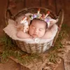 Keepsakes MacRame Jute Burlap filt Born Pography Prop Twine Layering Sticked Posing Lay Baby FotoShooting Rug 230701
