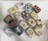 Bags 32Pc/Lot !New Cartoon Expression Cute Bear Min Iron Pencil Box With Cover / Metal Medicine Coin Storage Tinplate Gift Case