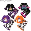 Completi di abbigliamento Completi di abbigliamento Costume di Halloween per ragazze giovani Set di maniche svasate Cosplay Ragazza Top e pantaloni Autunno Europa e America Abbigliamento per bambini 220928 Z230701