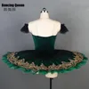 11 tailles Deep Green Velvet Bodice tutu de ballet professionnel pour femmes filles Tutu de plateau de crêpes pour ballerine enfants adultes BLL090289j