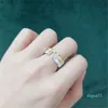 Designer Ring Fashion Men Womens Open Rings Wedding Gold 925 Silver Gemstone Pearl Ring Jewelry