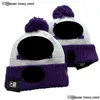 Los Angeles''lakers''bobble Hats野球帽2023-24ファッションデザイナーバケツハットチャンキーニットフェイクポムビーニービーニークリスマスハット