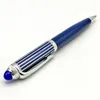 Ballpoint Pens MSS Roadster de CT Luxury Blue/Green/Black Barrel Silver Line Cap Ballpoint Pen Classic High Quality Writing Smooth 230630