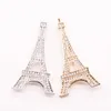 Hot sale upscale fabulous gold-plated Eiffel Tower brooch design rhinestone pins wedding brooches wholesale for women