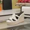 Diseñador de marca de cuero 100% real con la mejor calidad recta tacones altos sandalias plataforma impermeable plataforma gruesa de punta abierta